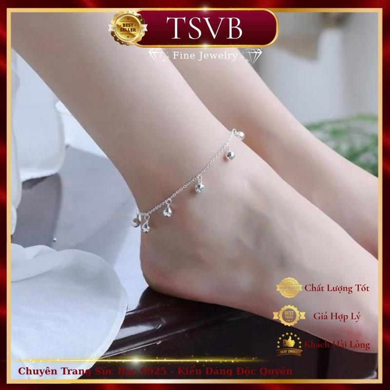 Lắc chân CHUÔNG 7 quả S925 thiết kế sang trọng, trẻ trung cho nữ giới, phù hợp đi chơi, dã ngoại, dài lắc 2 tất 6