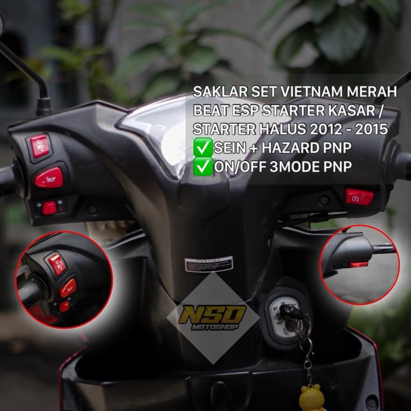 Saklar Vietnam Tombol Saklar Vietnam Merah Sein Hazard Pass Beam Honda Vario Beat Lengkap 2