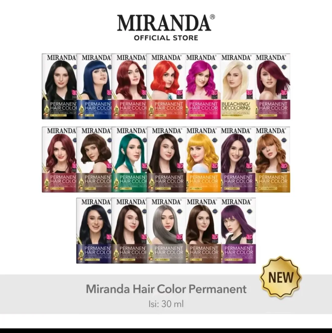 Cat Rambut Miranda 30ml - Pewarna Rambut Aman dan Tahan Lama