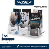 Gambar Carpentia | Tempat Brosur Akrilik 2 Tingkat [1/3 A4 - A6] Tipe E3 - 2 Susun [Acrylic Display Holder, Kantong Flyer, Standing] dari Carpentia Indonesia Kota Tangerang Selatan 1 Tokopedia