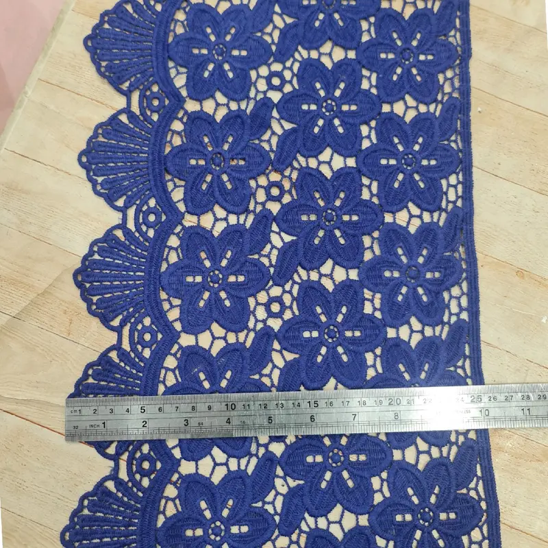 Renda Ziper Timbul Bordir,Renda gyper Mewah Harga per 1 meter 4