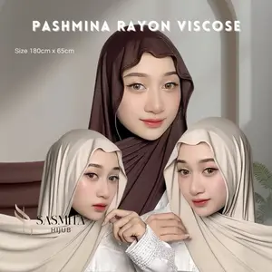 Sasmita-Pashmina Rayon Special Jahit Double Stick