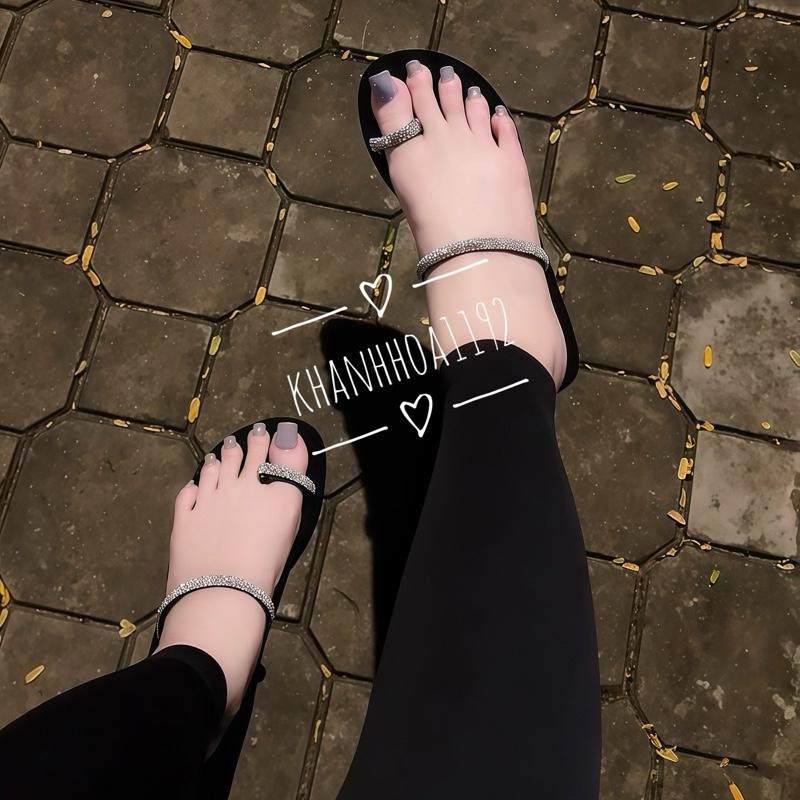 Dép nữ Xỏ ngón đá 1 dây- Dép kẹp xỏ ngón nữ Shoes DéP nhung