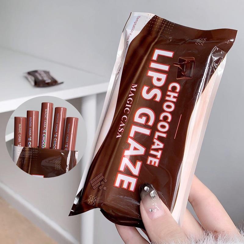 Product Introduction of 【TOP】Chocolate five lipstick set matte finish non-fading lipstick female student 15