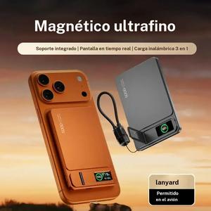 Power bank CCC de 10,000 mAh, delgado y original para MagSafe, carga inalámbrica magnética de 20 W con carga rápida, batería portátil para iPhone 12–17 e iWatch