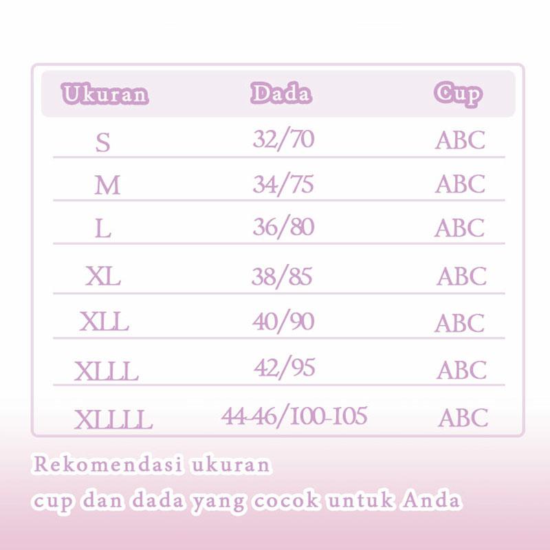 2pcs Bra Bigsize Tali Bra Lebar Bergesper Pakaian Dalam Push Up Bra Wanita Sport Tanpa Kawat Busa Bh F-3XL 06