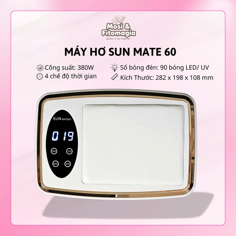   NHẬN ƯU ĐÃI TRONG LIVE  Máy Hơ Gel SUN MATE-60 Công Suất 380W   90LED   Bảo Hành 3 Tháng 