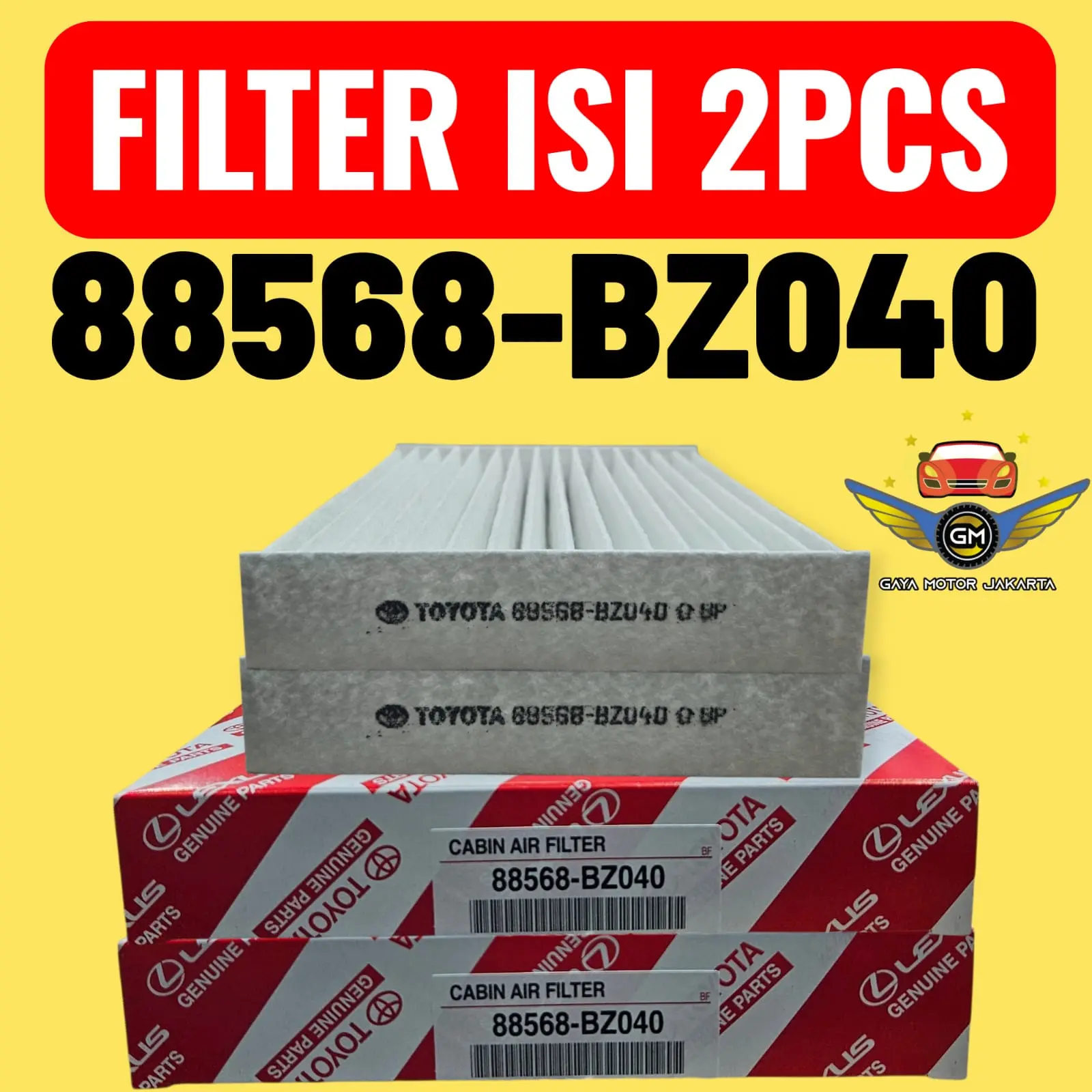 Filter Isi 2 - Filter AC Toyota Avanza - Xenia Lama - Rush Konde - Terios Konde 88568-BZ040