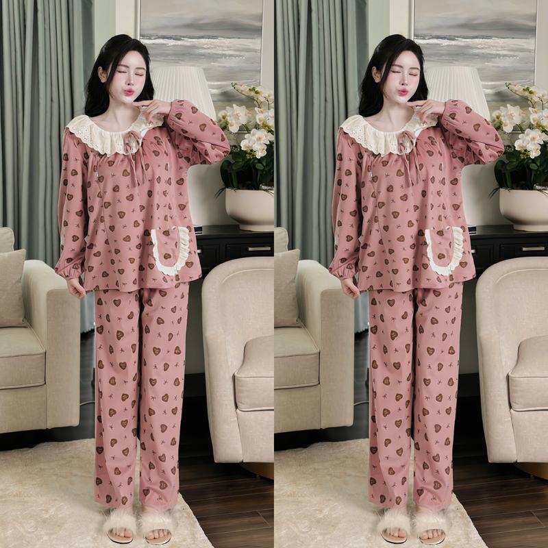  Bộ Thu Đông Nhung Tuyết Babydoll Cổ Thuyền Có Túi Bánh Bèo Dưới 72kg  Dành Cho Mẹ Bầu Và Sau Sinh 