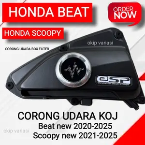 CORONG UDARA TUTUP FILTER BEAT DELUX SCOOPY GENIO KOJ - VELOCITY BEAT DELUX STD Motorcycle Motor Mesin