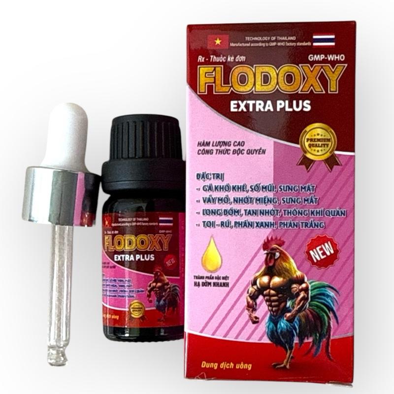 1 chai FLODOXY EXTRA PLUS (Mới) HV - Hàm lượng cao - Đặc trị hen khẹc, sổ mũi, khò khè, sưng mặt, phân xanh, phân trắng cho gà đá, gà tre, gà chọi. thuoc gachoi
