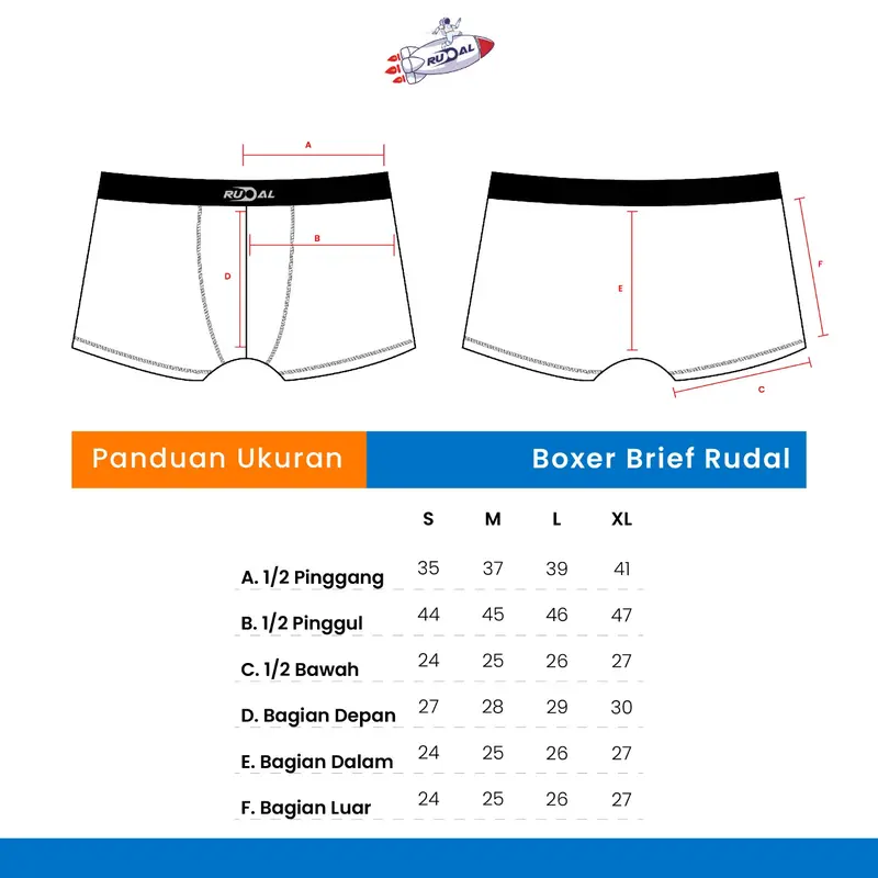 RUDAL - Celana Basic Boxer Brief Imperial 1 - Black 4