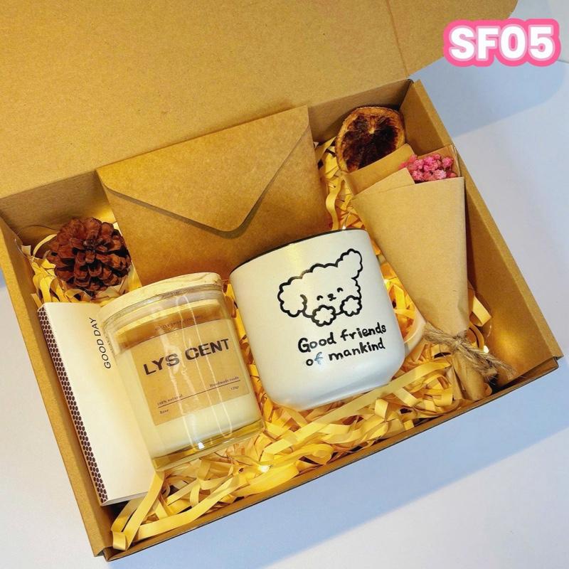 Set quà tặng nến thơm handmade+ cốc sứ dễ thương cao cấp, quà tặng người yêu, noel, sinh nhật, 20/10, kỷ niệm- SF005