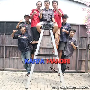 Tangga Lipat Baja Ringan 0,75 Mm tahan beban 350 Kg - Ukuran 2 M / 200 Cm