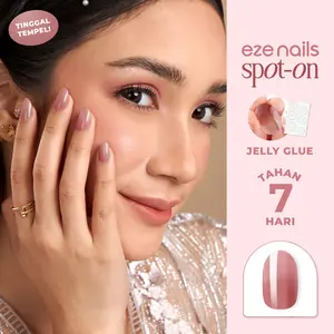 Peaceful in Dusty Rose - Eze Nails Spot On Manicure (Kuku Palsu Tempel + Jelly Bond)