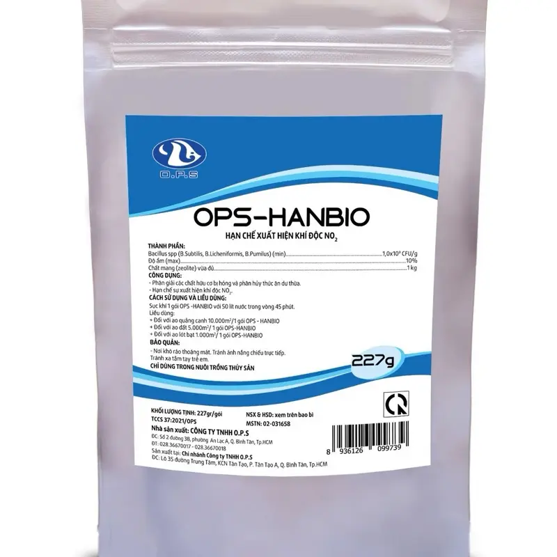OPS HAN BIO 227 Gram  - Hỗ trợ lọc nước, phân giải các chất hữu cơ và Giảm các loại khí độc NH3, NO2.