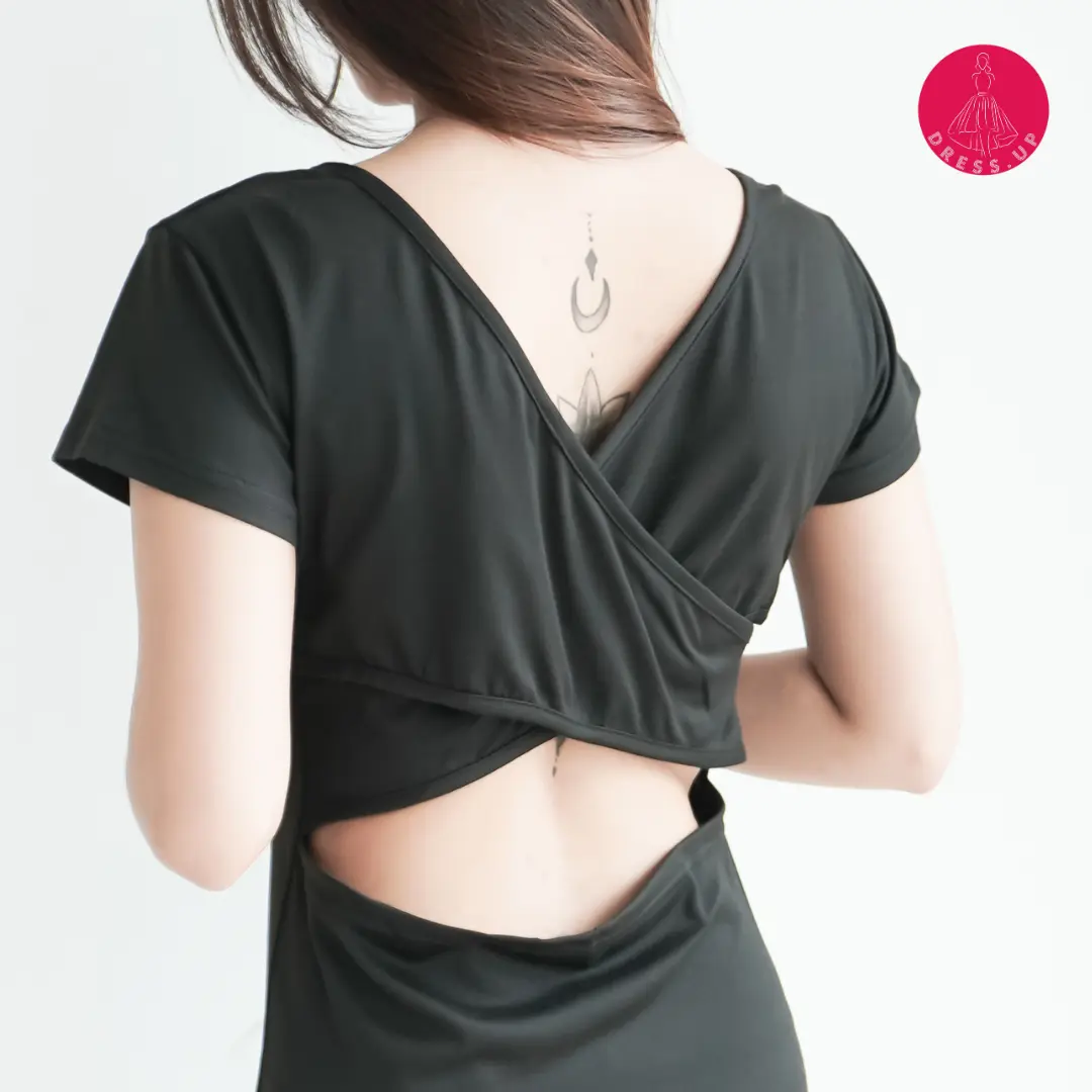 [DRESS.UP] DR003 Dress Midi Sexy Backless Casual Wanita. Dewasa Gaun