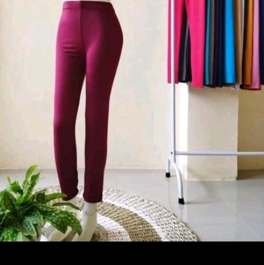 2pcs Celana Legging Wanita Kekinian, Berbahan Jersey Premium, Nyaman DiPakai Bisa CODan Panjang Hitam Dewasa 7
