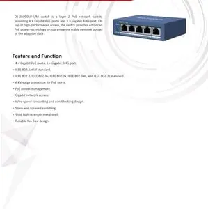 SWITCH POE HIKVISION DS-3E0505P-E/M
