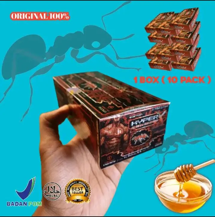 [ BOX ] HP HI-P3R - Madu Bubuk Herb alami bentuk kps kemasan BOX Honey Syrup Gula Bahan Herbal Sirup