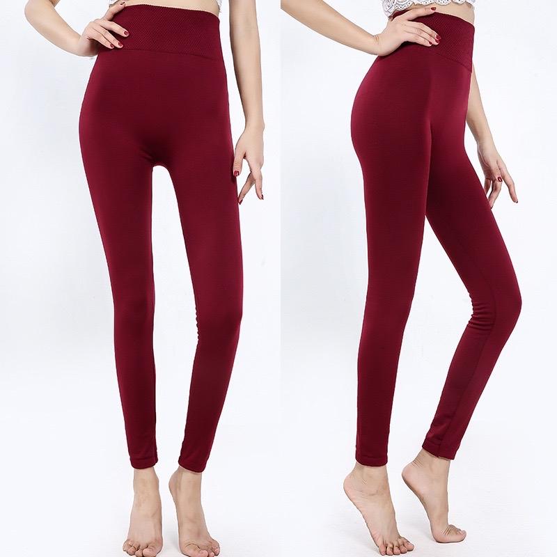 Celana Legging Panjang Wanita Polos Bahan Spandek Ukuran Standar Jumbo 3