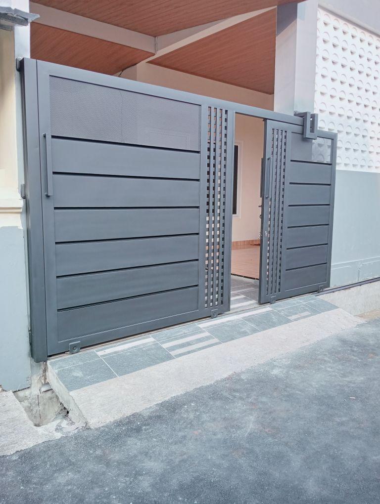 pintu dorong dobble sliding  pull plat besi polos