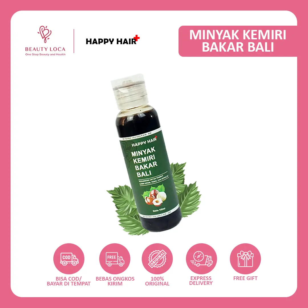 Beauty Loca Minyak Kemiri Bakar Asli Bali BPOM / Mengurangi Rontok / Penumbuh Rambut Bayi & Dewasa / Penebal Brewok, Kumis, Jambang, Janggut, Alis 100% ORIGINAL Minyak Kemiri Murni
