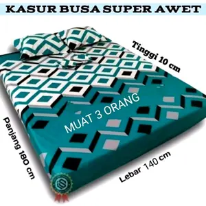 Kasur Busa  Super Awet 140x180x10cm Density Tinggi Bahan Nyaman Adem Sprei Resleting Lantai Tahan Lama Cocok untuk Kamar Tidur Perumahan