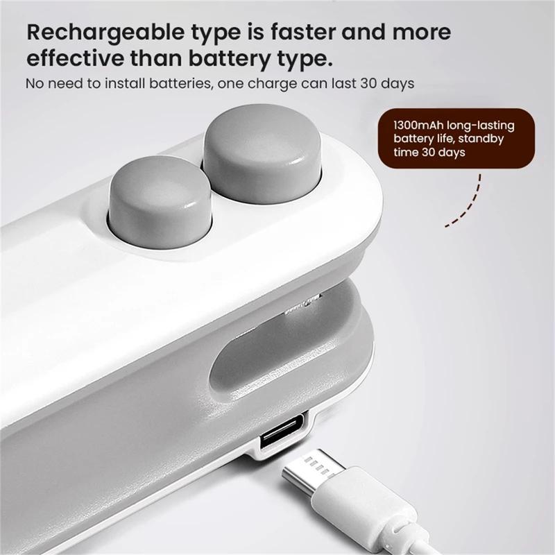 Product Introduction of 2 In 1 Portable Heat Sealer Kitchen Mini Bag Sealing Machine Rechargeable Heat Sealing Snack Packaging 9
