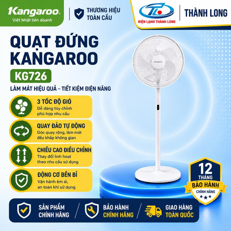 Quạt đứng Kangaroo 5 cánh KG726