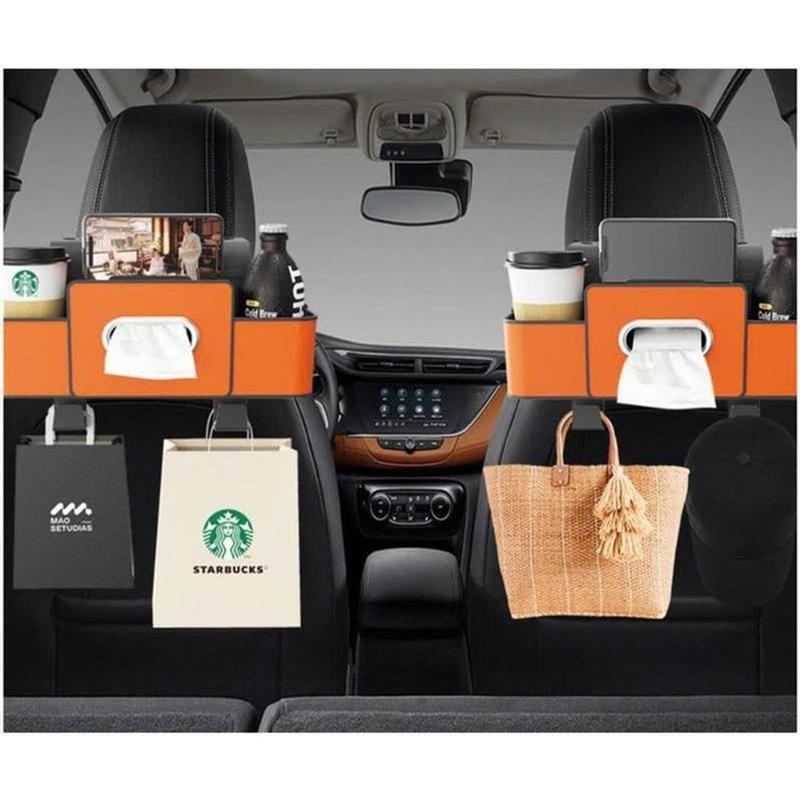 Hộp Đựng Đồ Sau Ghế Ô Tô Đa Chức Năng, Giá Đỡ Cốc Uống Nước Trên Xe, Hộp Đựng Khăn Giấy Trên Xe