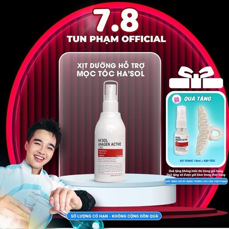 [Tun Phạm x Hasol] Xịt Dưỡng Hỗ Trợ Mọc Tóc Hasol Anagen Active Tonic Ngăn Rụng Dưỡng Tóc Chắc Khoẻ 100ml