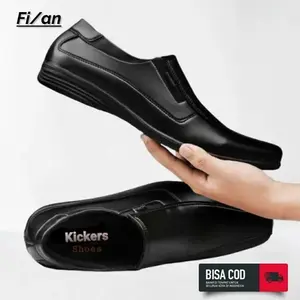 Sepatu Pantofel Hitam Pria Slop Formal Kasual Kerja Kantor Tanpa Tali Murah / Sepatu Pantofel Cowok
