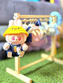 Product Review of 10 Pcs Wooden Hangers for 6 inch Labubu Doll Clothes Outfit Holders Hangers DIY for Labubu Baby Three Upset Duck Dolls Furniture Accessories from B**s H**e L**e i** S** 0