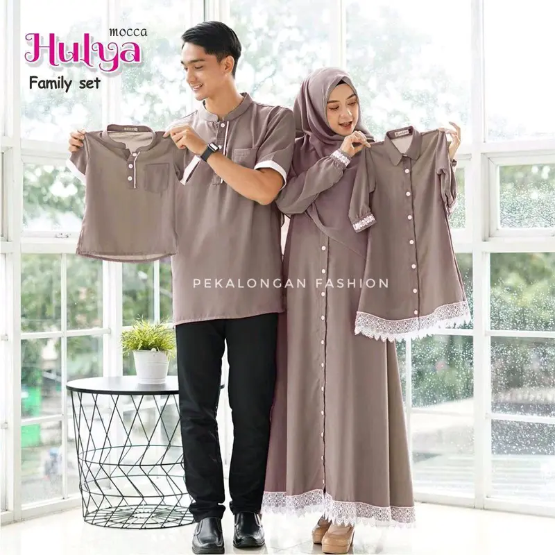 Sarimbit Keluarga Muslim Couple Gamis Ibu dan Anak Sarimbit Lebaran Terbaru Couple Koko Ayah dan Anak Baju Couple Lebaran 2025  Elegan 2