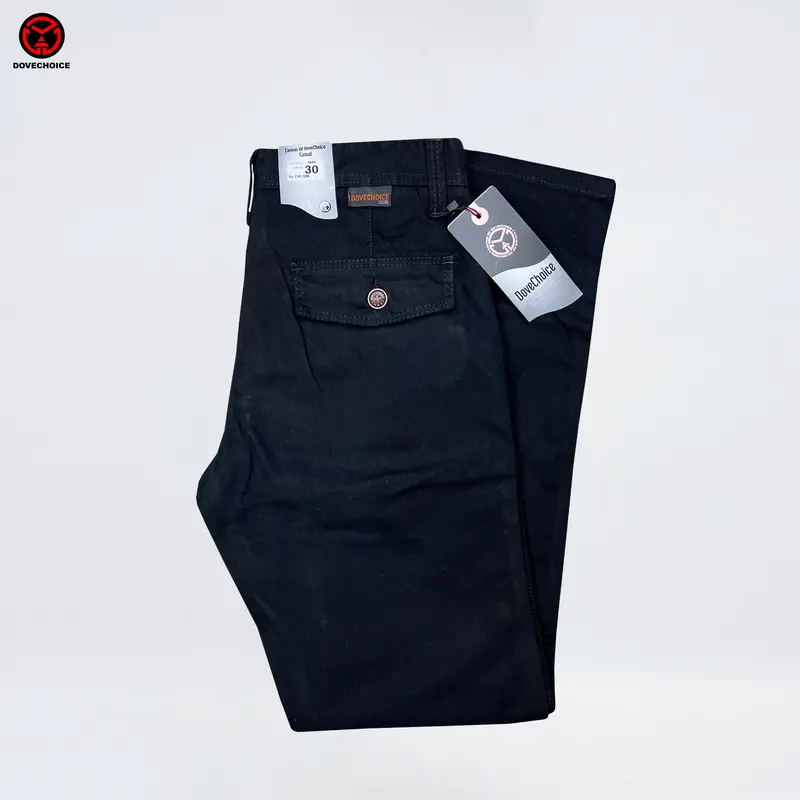 Dovechoice Celana Panjang Pria Original Kanvas Standar Abu Casual  Fit 5