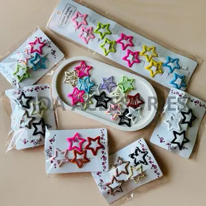 [Isi 10 Pcs] Jepit Bintang 1 Card Jepit Rambut Bintang Star Hair Clip Jepit Star Korean Jepit Anak