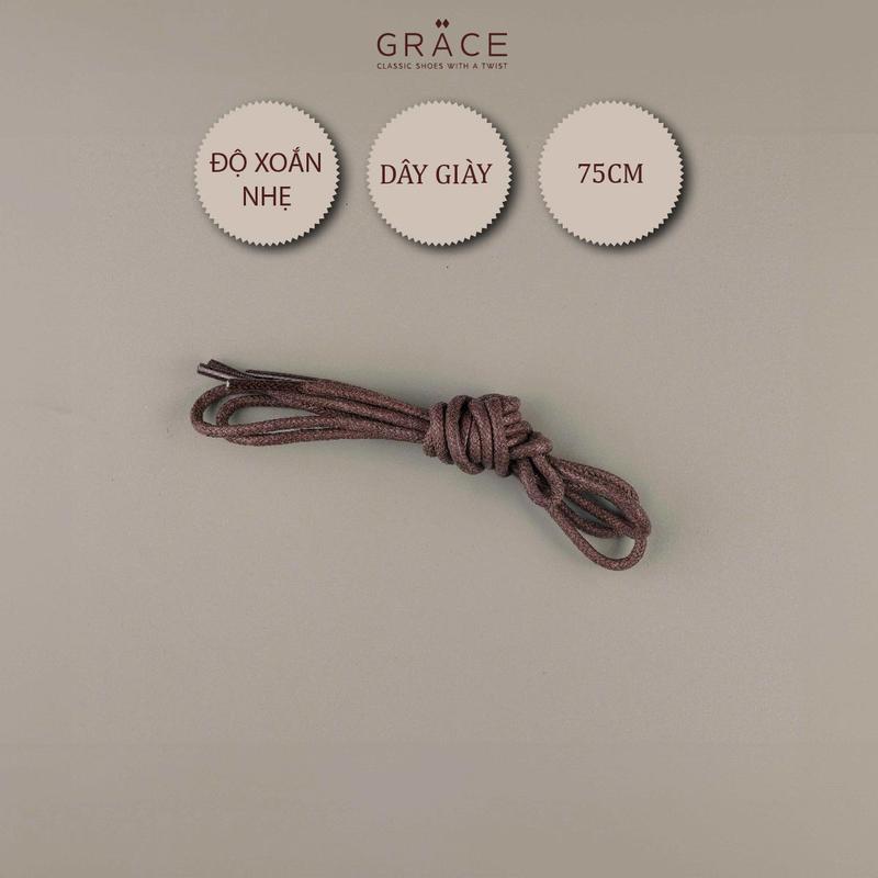 Dây Giày Sáp Nhỏ 2mm Cho Giày Tây 4-5 Lỗ 75 cm Đen Nâu Bò