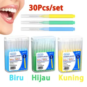 30 Pcs Dental Interdental brush sela celah gigi sikat gigi ortho behel braces
