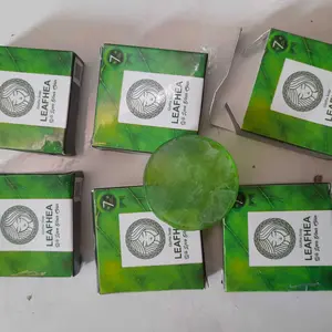 10 Pcs Sabun Leafhea Original mencerahkan mengencangkan Soap Memutihkan balok tumerik sabunaha
