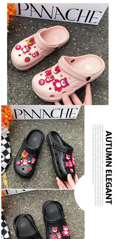 Product Introduction of Shoes Women's Slippers Popular Personalized Thick-Soled Slippers Men's Outerwear 2023 New Baotou Sandals Sandals Beach Shitting Feeling Men's Sandals Slippers 11