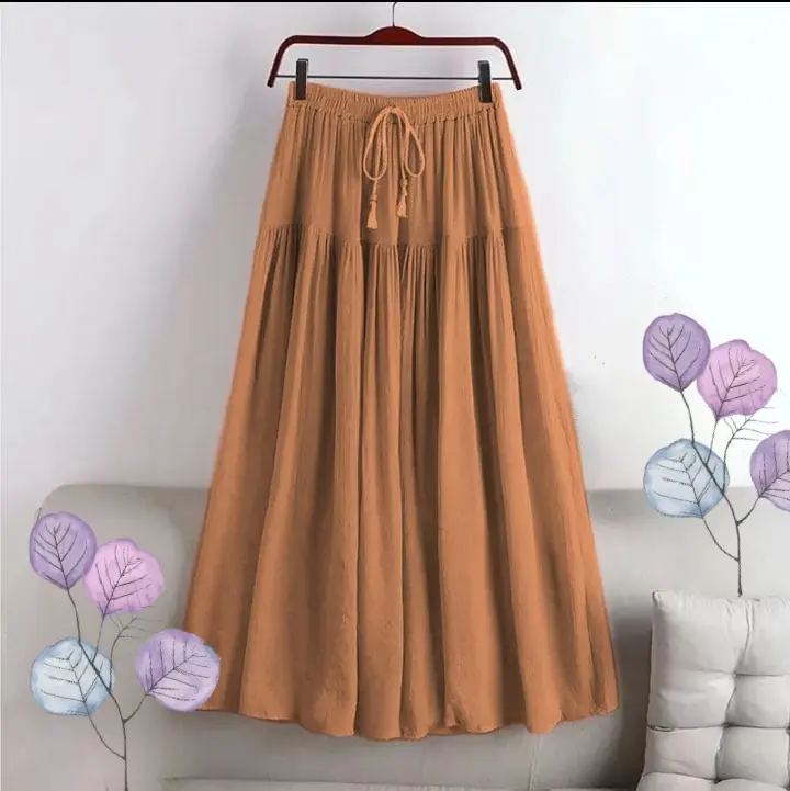 Bawahan wanita rok HARIKA SKIRT bahan Crinkle premium model baru 2025 kekinian dan fashionable Panjang