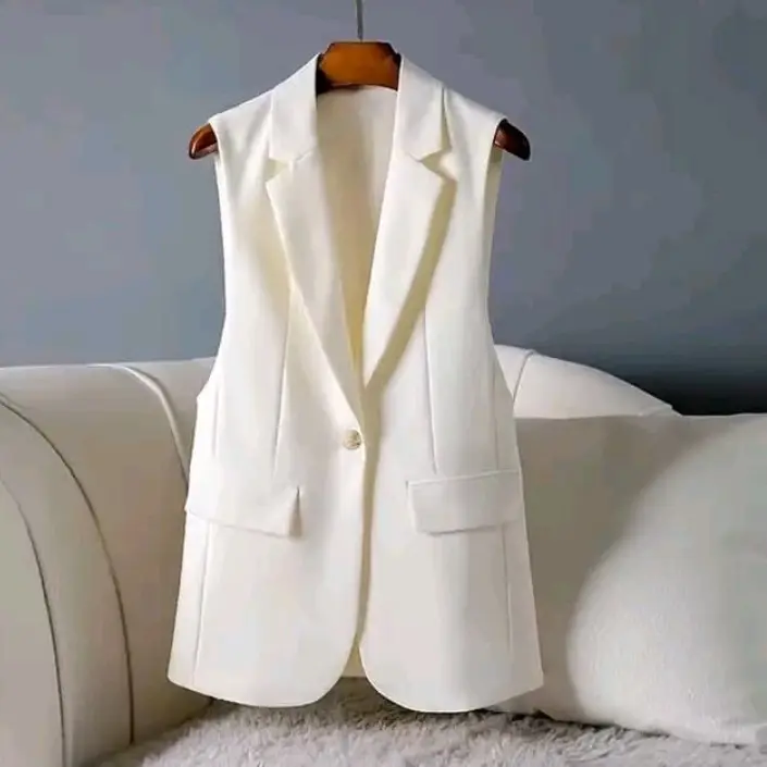 Vest outer Blazer wanita kekinian Formal Cewek Kerja Rompi