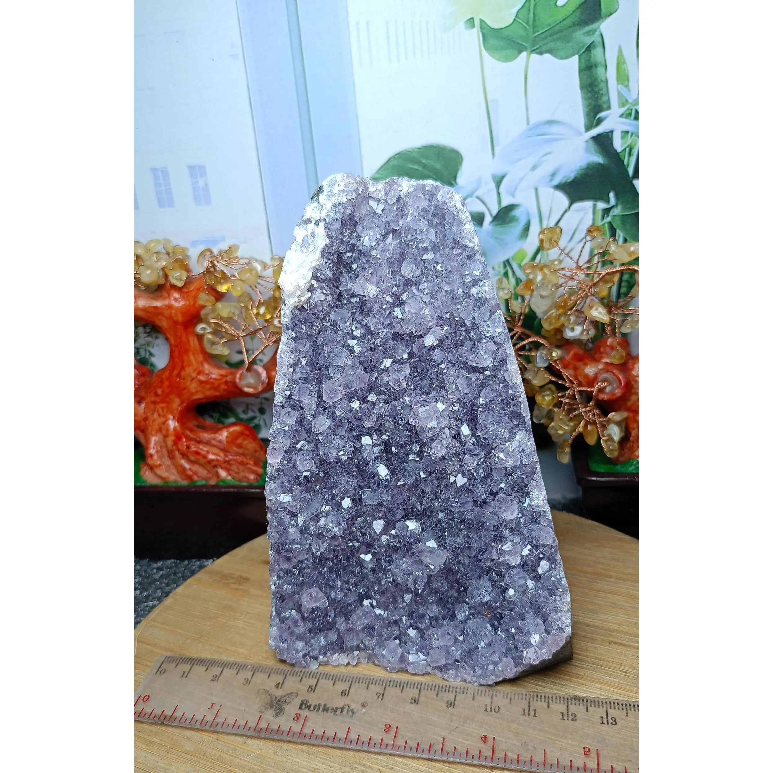 Natural Batu Amethyst Druzy Geode Stand Uruguay Non Polished Top Grade (15) Asli batu alam