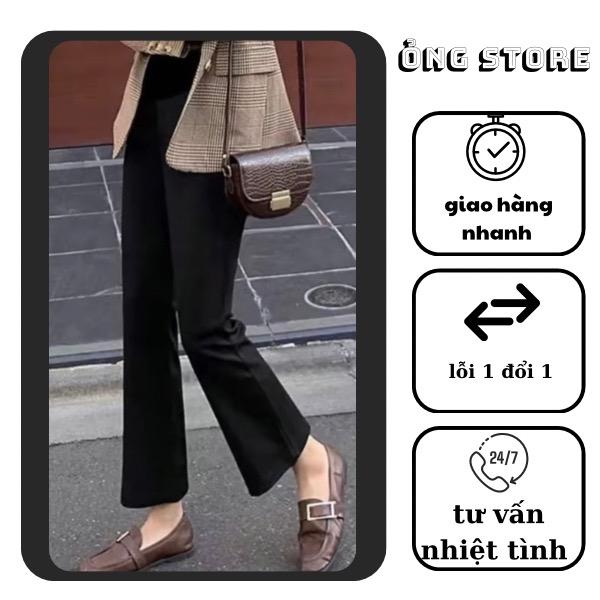 Quần bầu Ống Loe Umi Hàn cực thời trang tôn dáng, co giãn 4 chiều mặc thoải mái cho mẹ bầu Váy Bầu Đầm Bầu