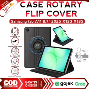 Case For Samsung tab A11 | Samsung tab A11 8.7" 2025 Casing Rotary Flip Cover Buku Leather Standing