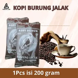 Promo..Kopi bubuk Burung Jalak, 1pcs isi 200gram robusta, murah meriah Coffee