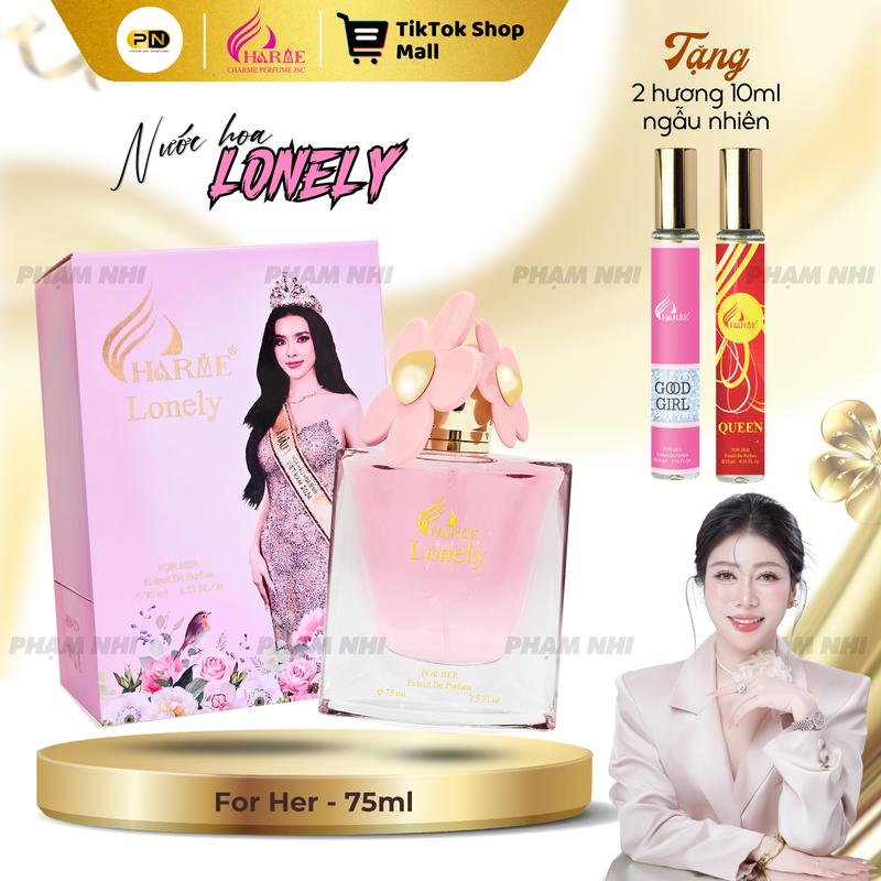 CHARME PERFUME Nước Hoa LONELY 75ml [Tặng 2 chai 10ml ngẫu nhiên]