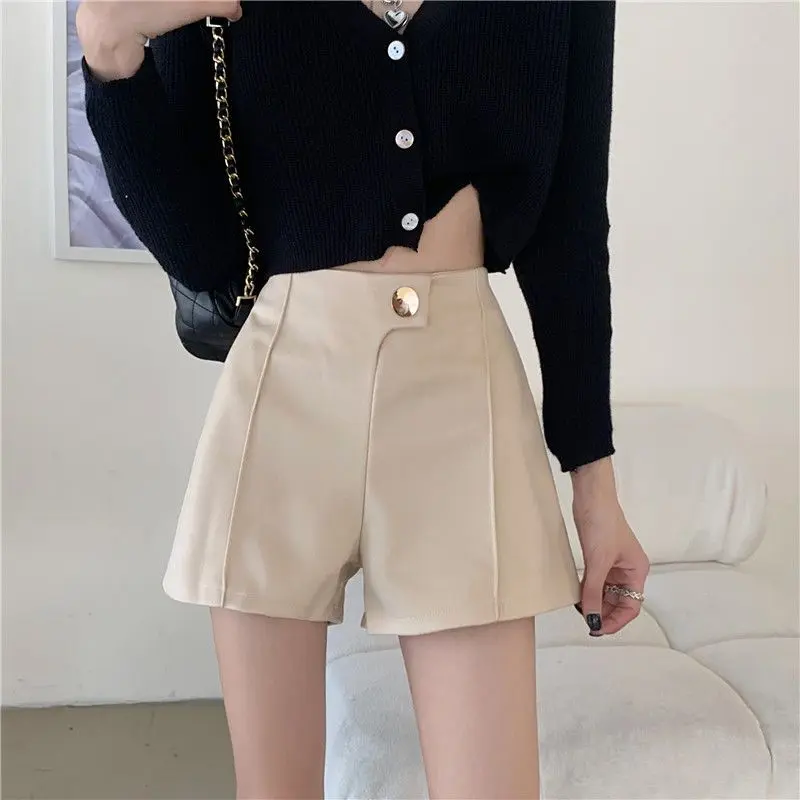 Shorts for Women New Fashion Simple Versatile Casual Niche Woolen Thick Loose High Waist Wide Leg A- line Bootcut Pants