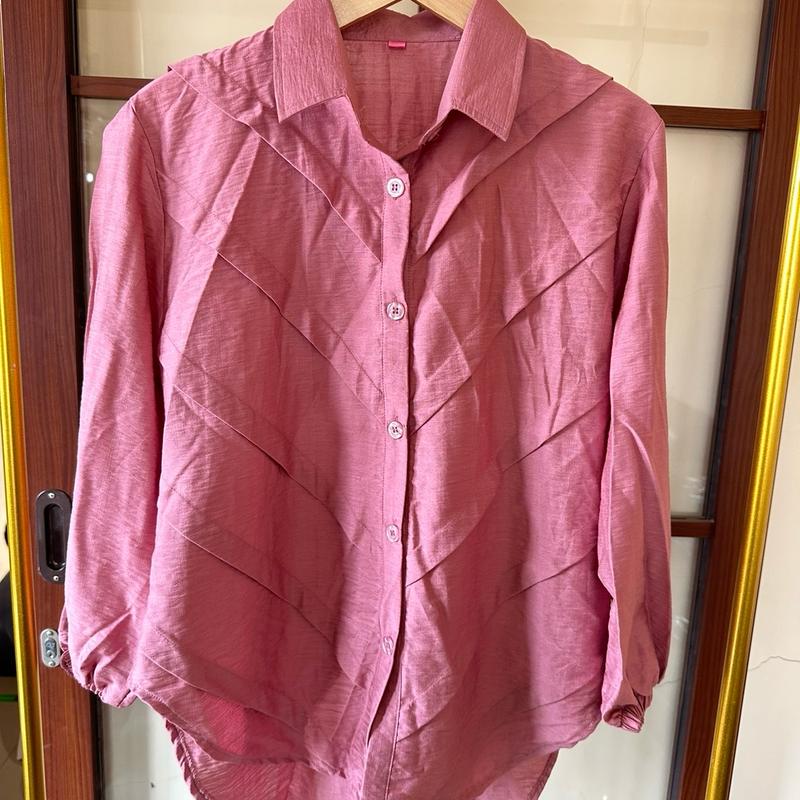 Medina Blouse Kemeja Atasan Nyaman - Kemeja Wanita Blouse - Atasan Wanita Kekinian Basic Linen 4